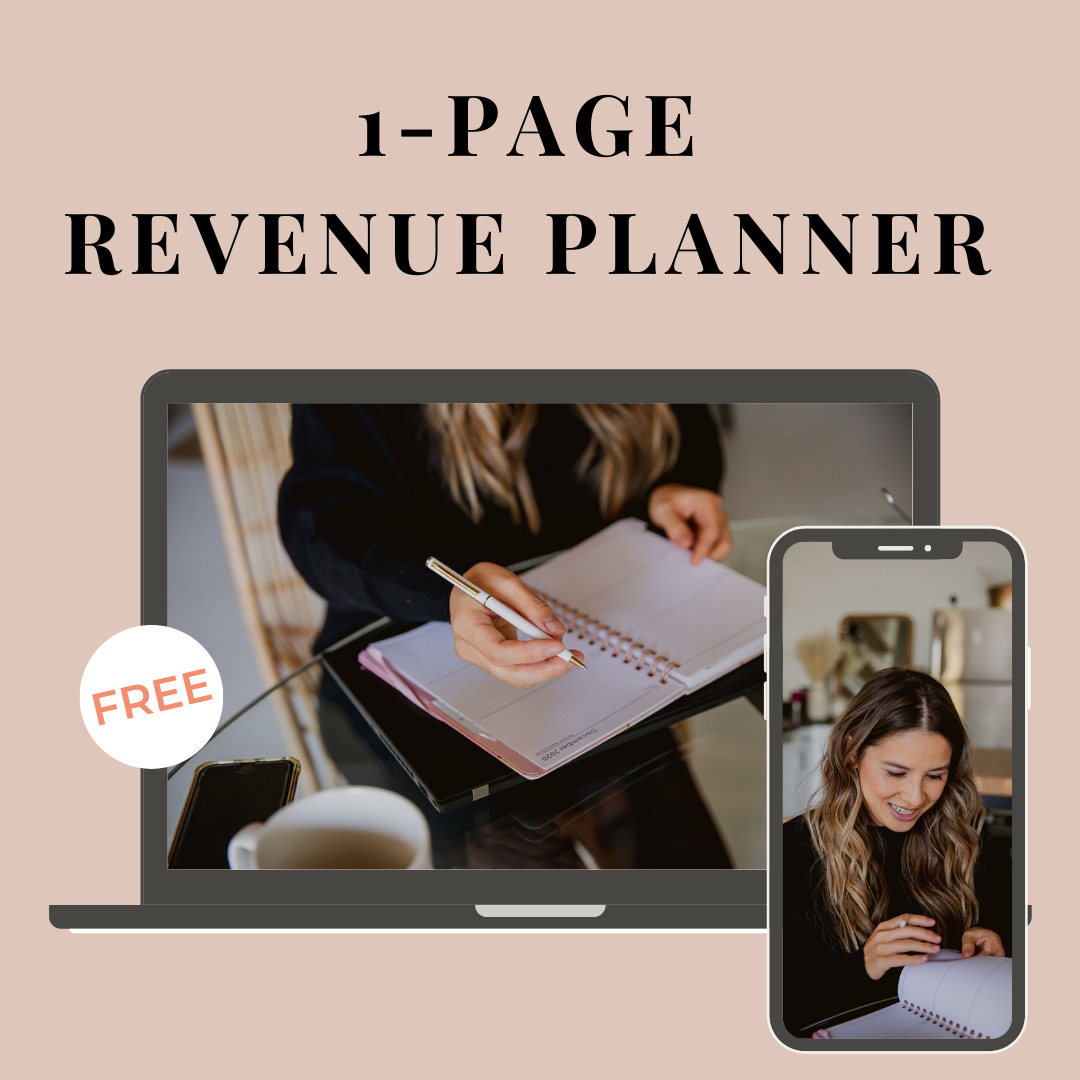 1-page revenue planner for your small business -- Created by Business Finance Coach, Helen Ngo
